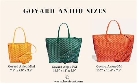 goyard reversible bag|dimensions of Goyard anjou pm.